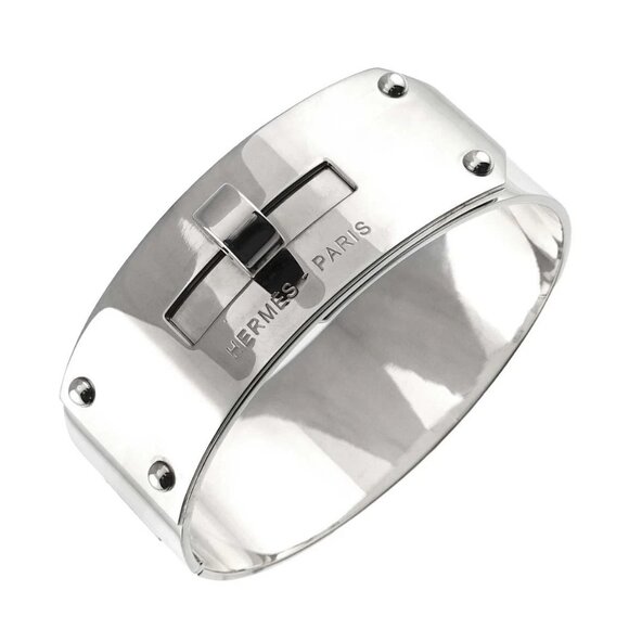 HERMES Kelly Bangles Bracelet SH SV 925 Silver 90256440 - Picture 1 of 8